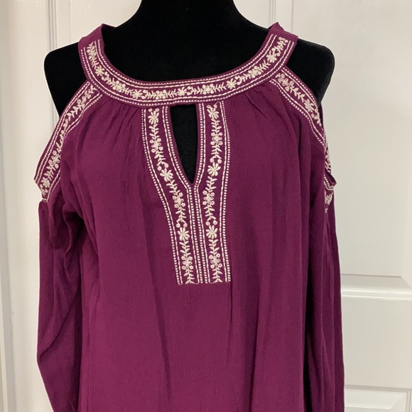 Time & Tru open shoulder long sleeves dress. XLarge - Picture 4 of 11